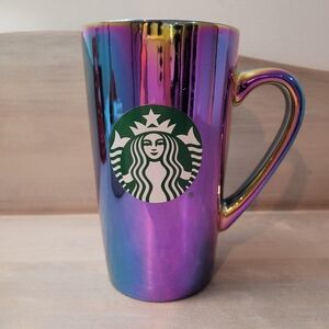 Starbucks 16oz Rainbow Holographic Iridescent Coffee Mug Holiday 2022 Release